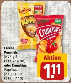 Pommes-G oder Crunchips Paprika