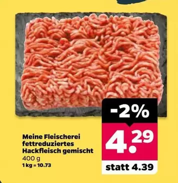 fettreduziertes Hackfleisch gemischt