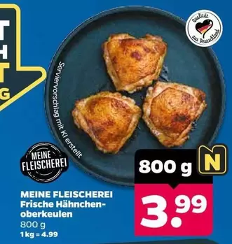 Frische Hähnchen-oberkeulen