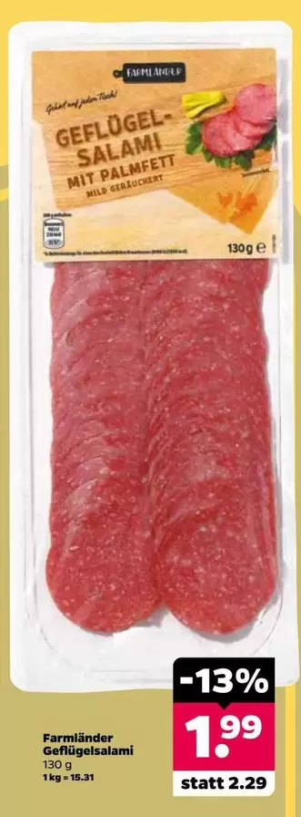 Geflügel-Salami mit Palmfett