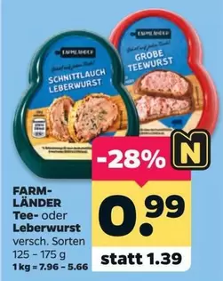 Tee- oder Leberwurst versch. Sorten